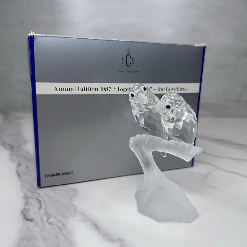 Swarovski | Retired SCS 1987 "Togetherness" Lovebirds